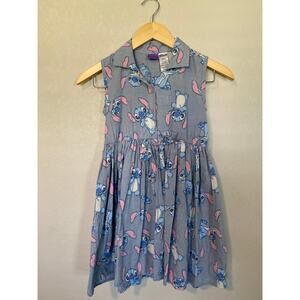 Disney Lilo & Stitch Little Girls Chambray Skater Dress SZ 7-8